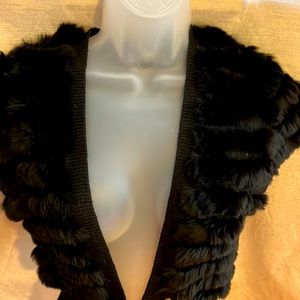 BCBGMaxazaria Fur Cropped Sweater